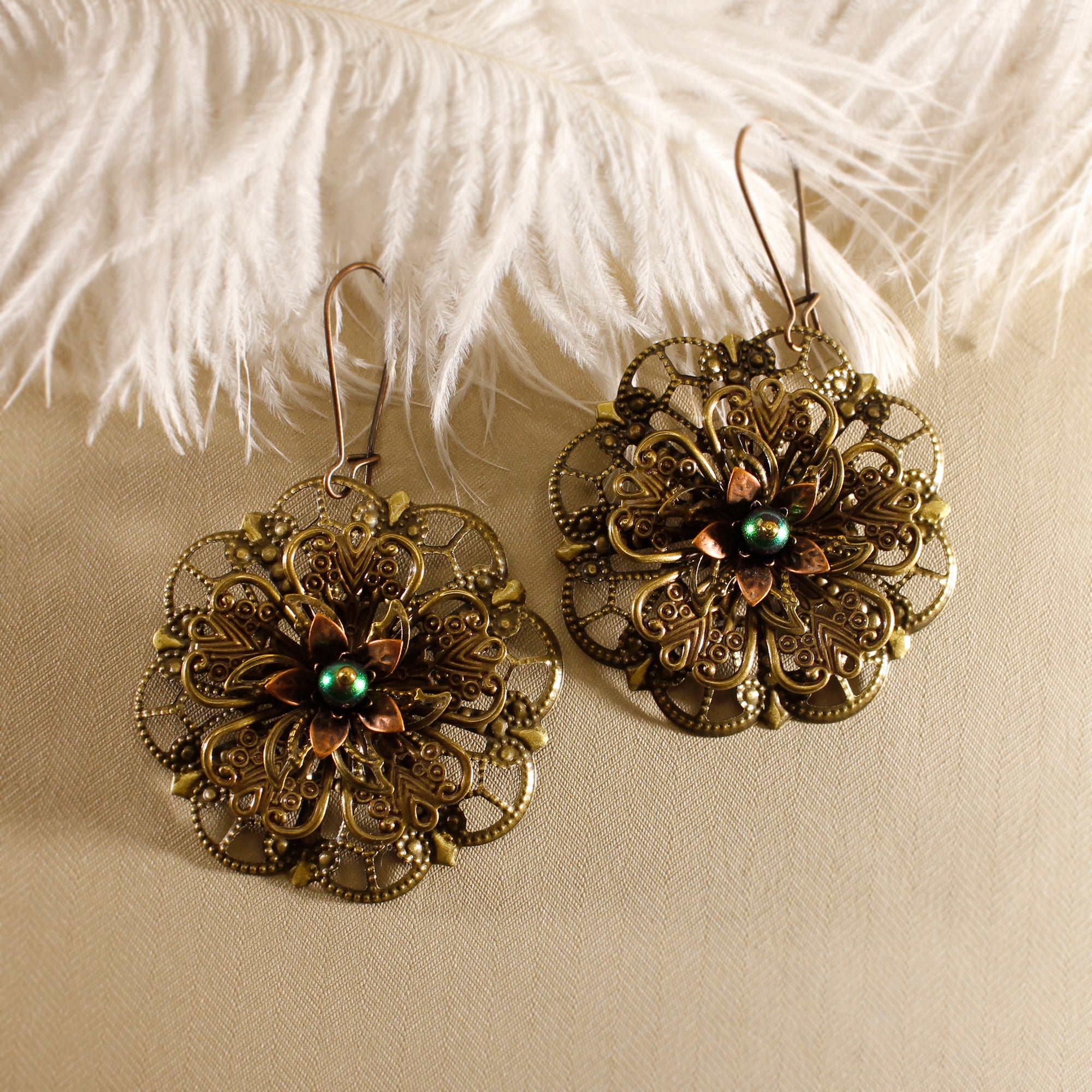 Vintage Style Earrings - Delicate Flowers