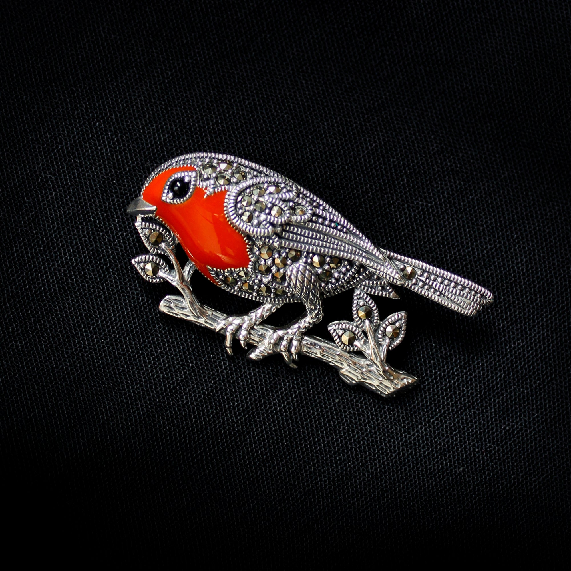 Silver Brooch - Bird