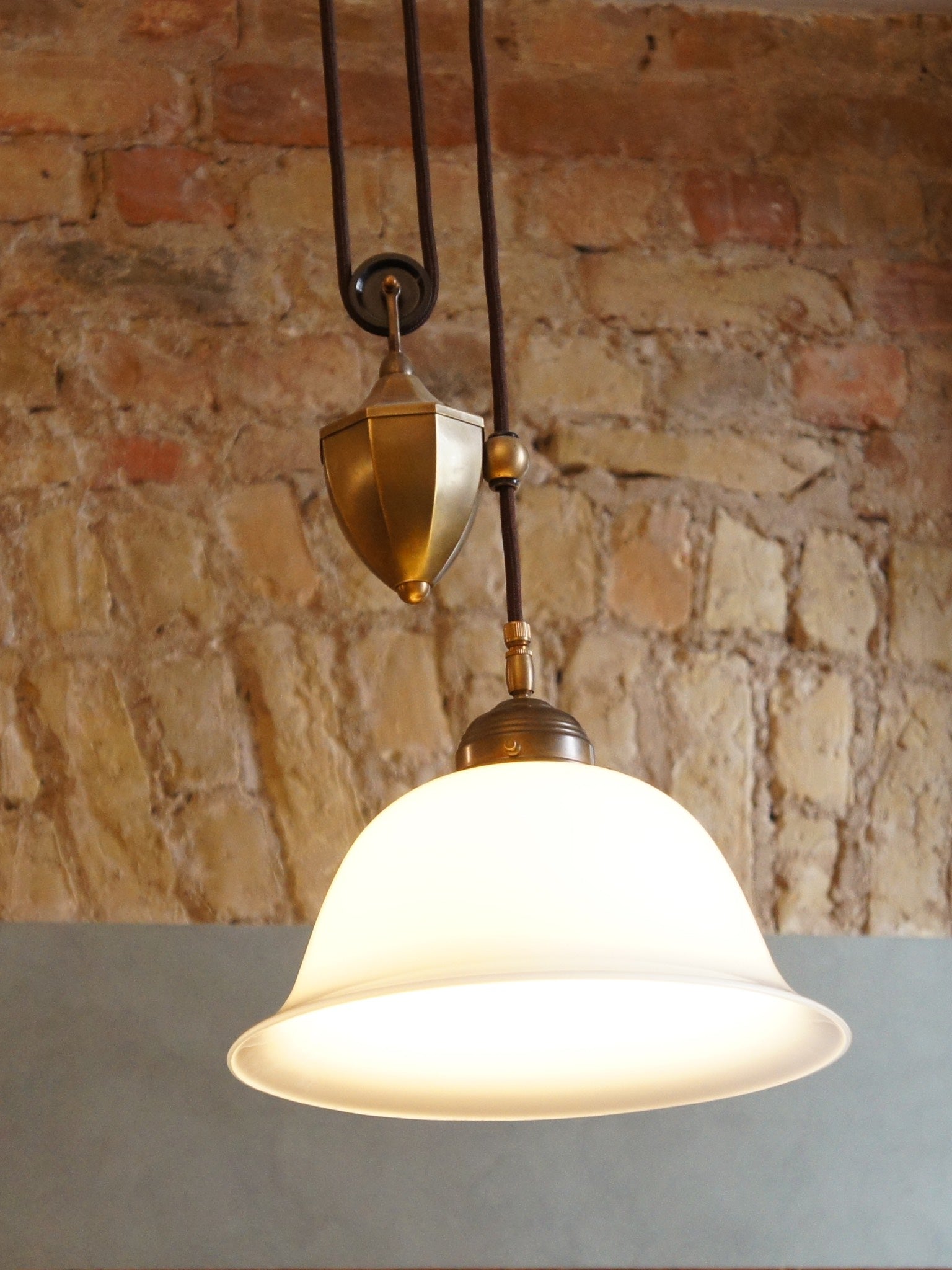 Adjustable Ceiling Lamp with Brass Weight