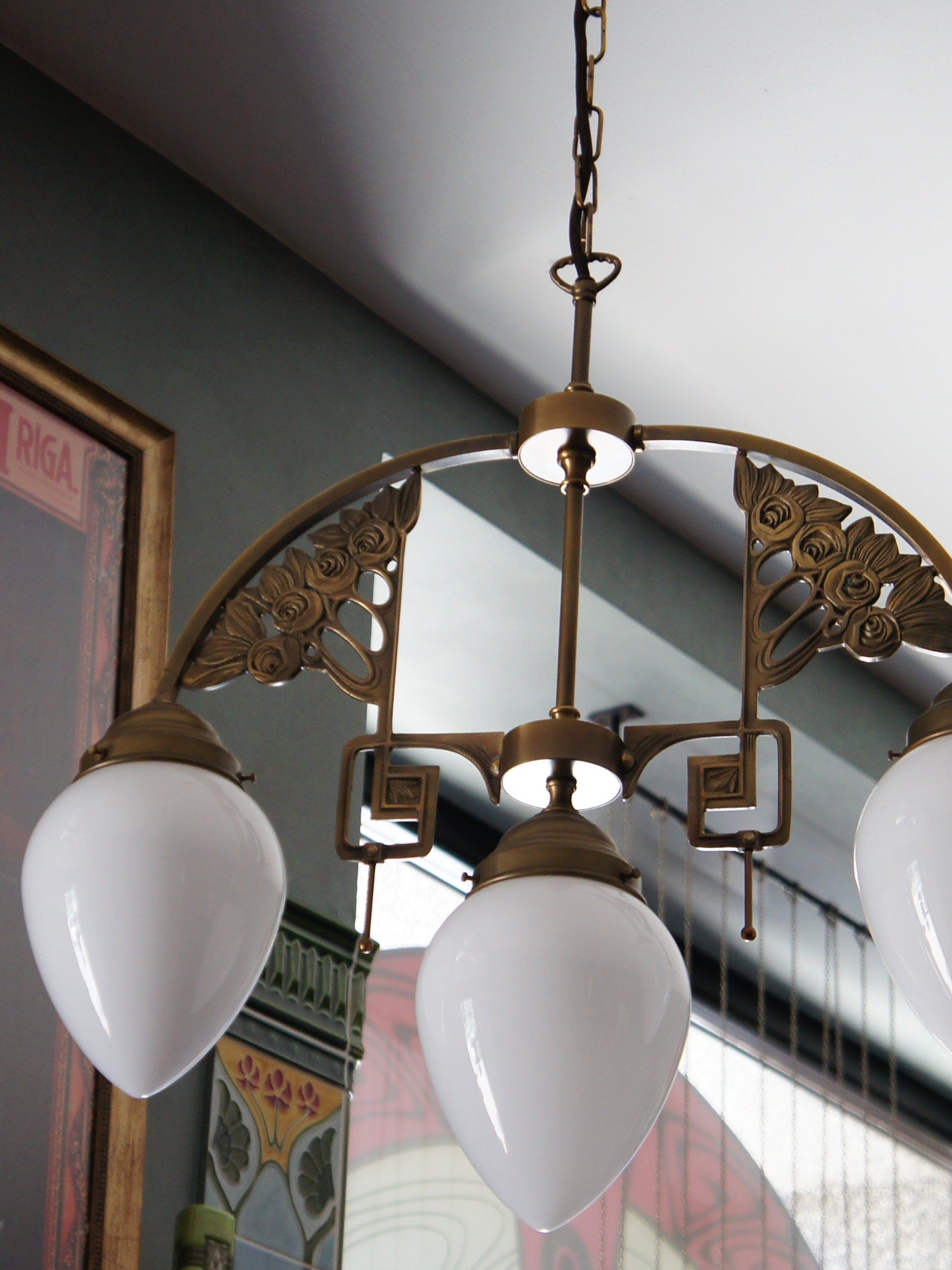 Art Nouveau Ceiling Lamp