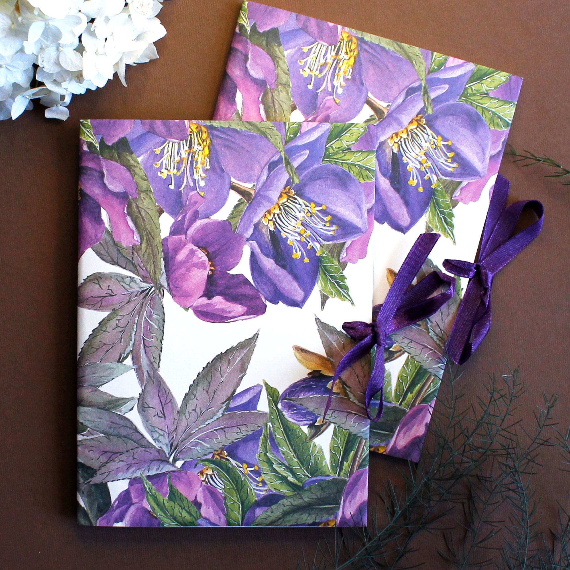 Small Notebook - Purple Flowers