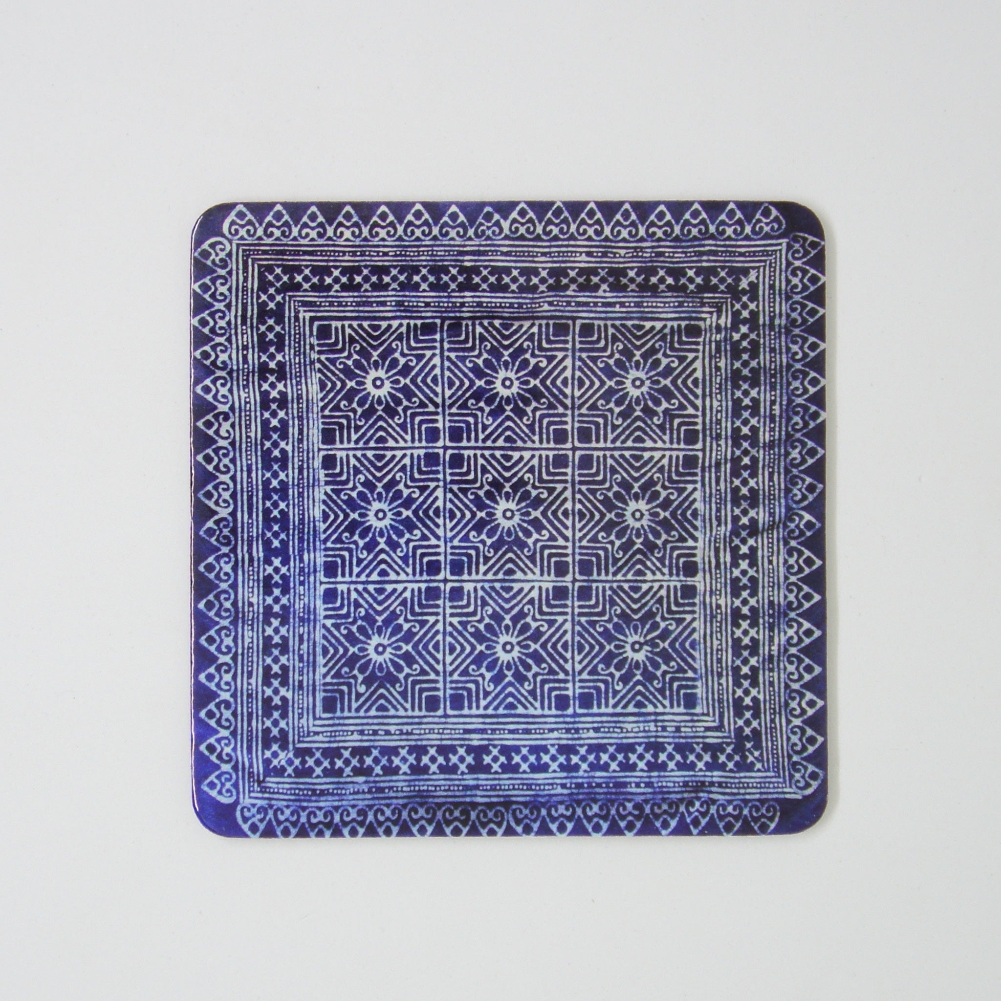 Coaster- Blue Textile II