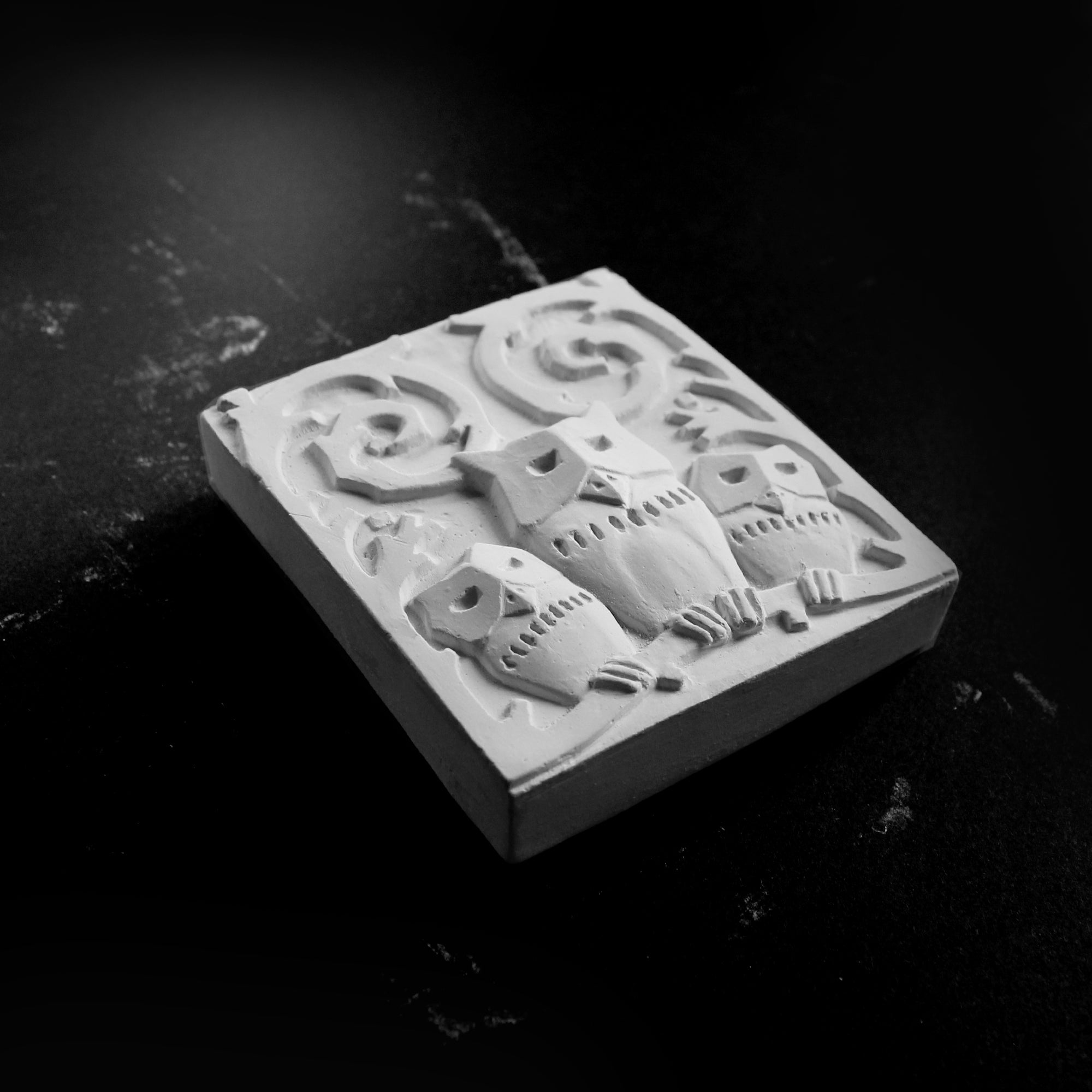 Plaster Wall Decor OWLS