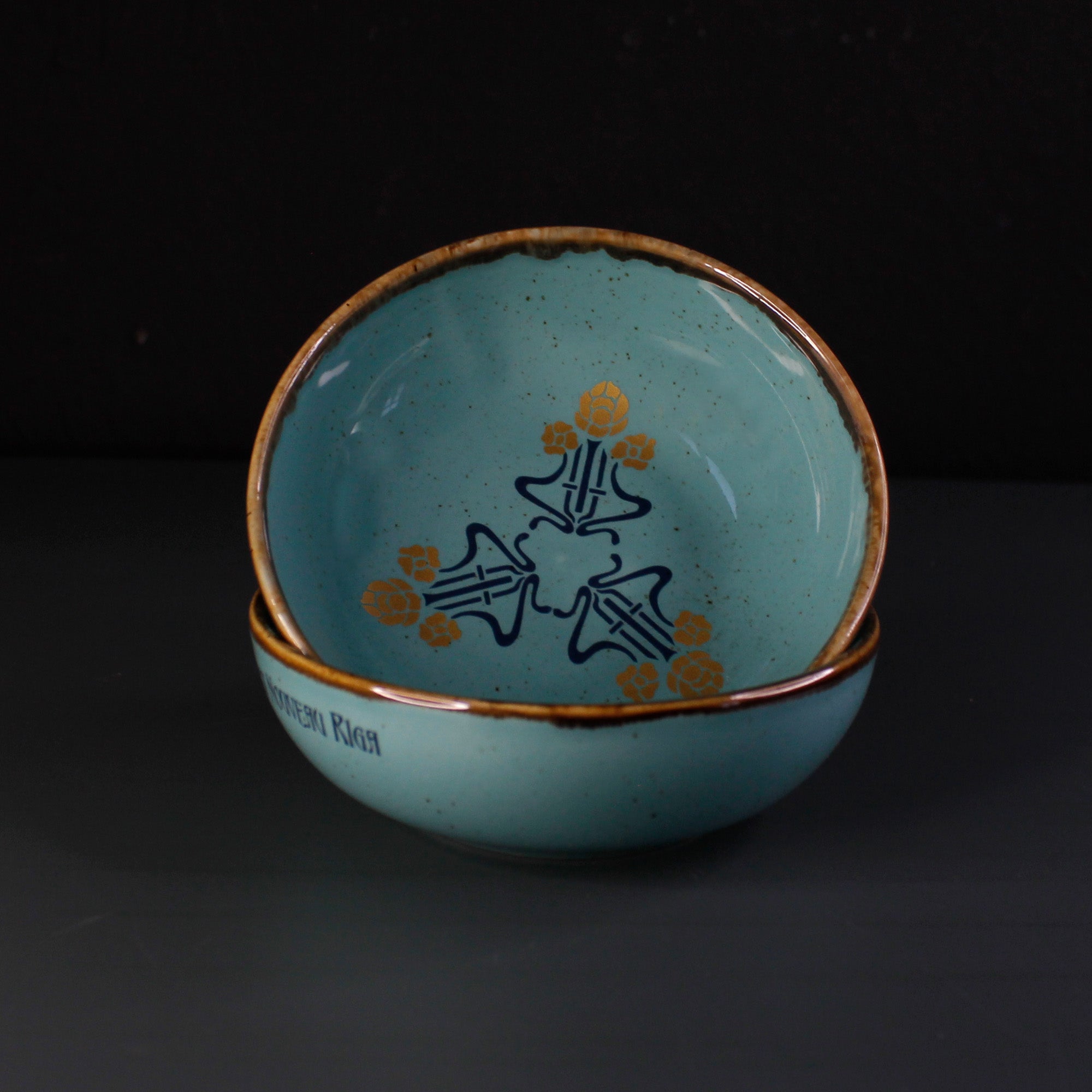 Tiny Ceramic Bowl - Three Roses Turquoise