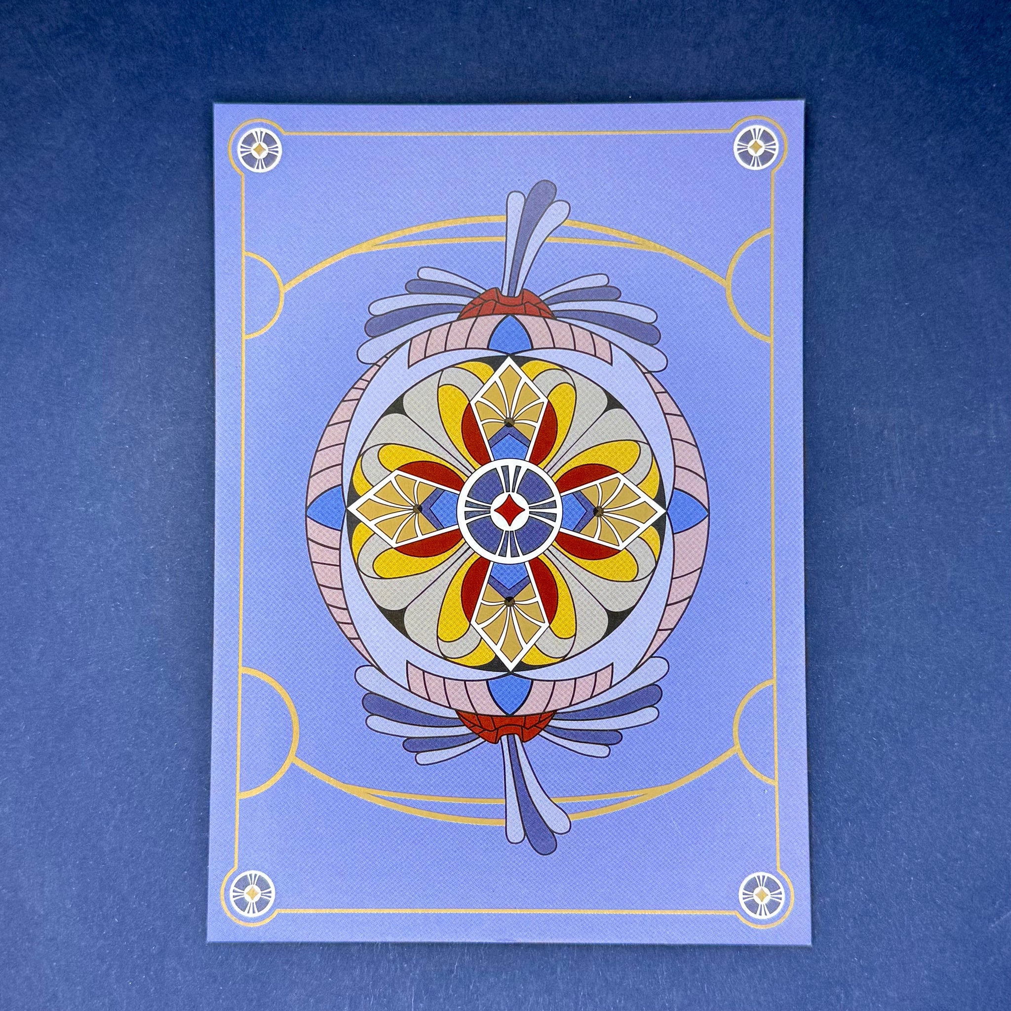 Art Nouveau Ceiling (Blue), Alberta street 12 – Postcard