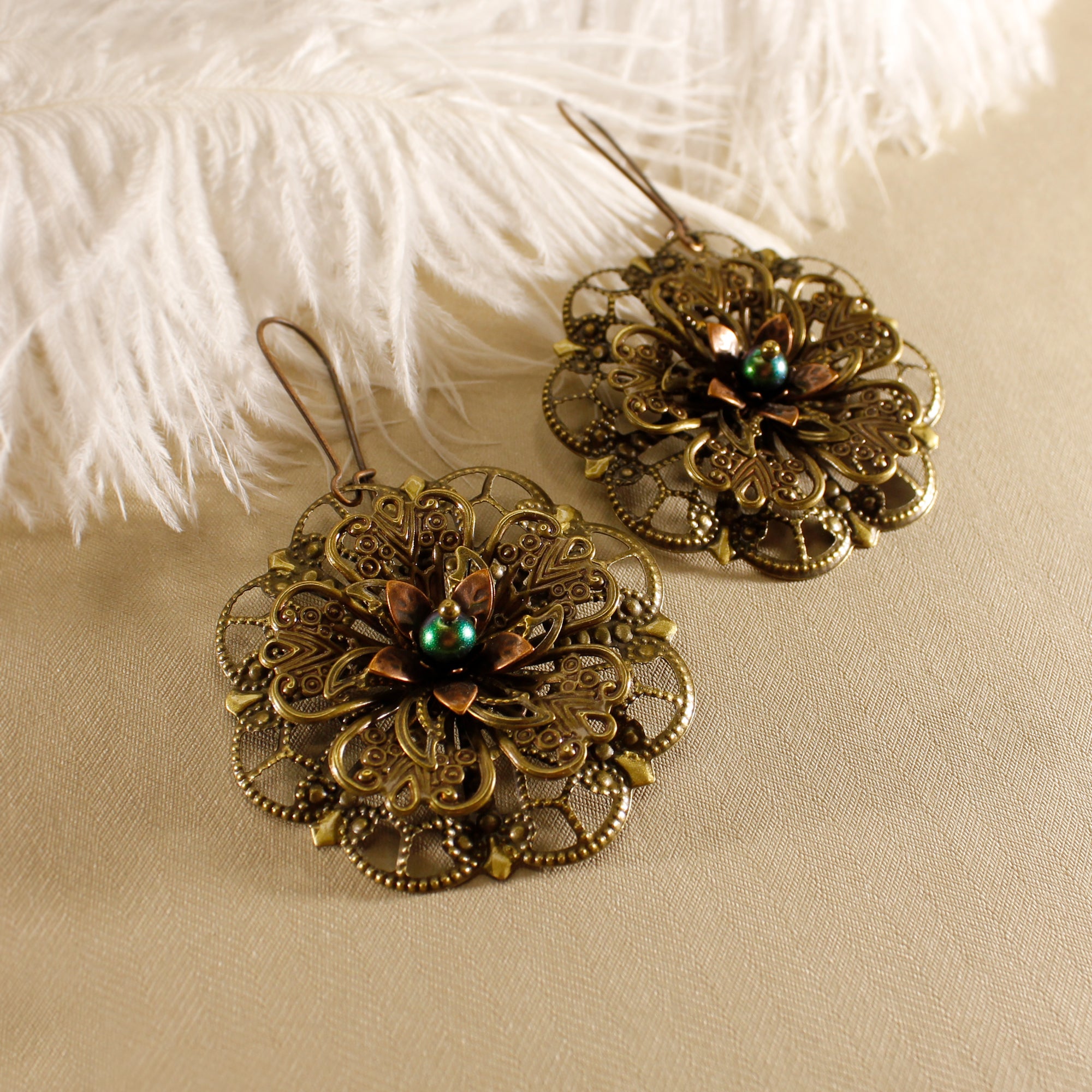 Vintage Style Earrings - Delicate Flowers