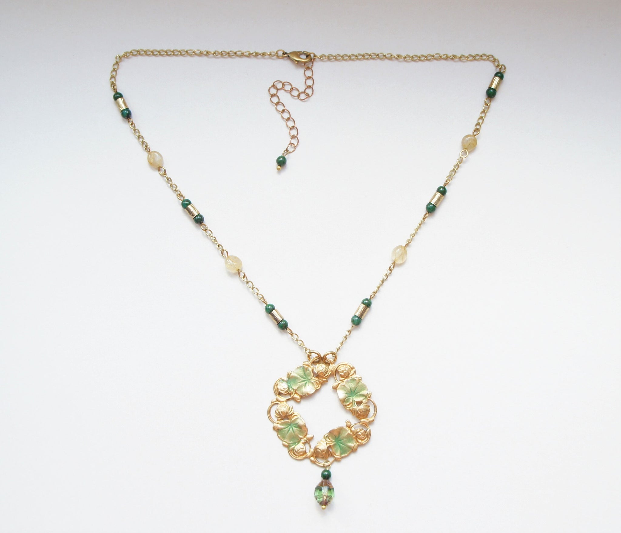 Art Nouveau Water Lily Necklace