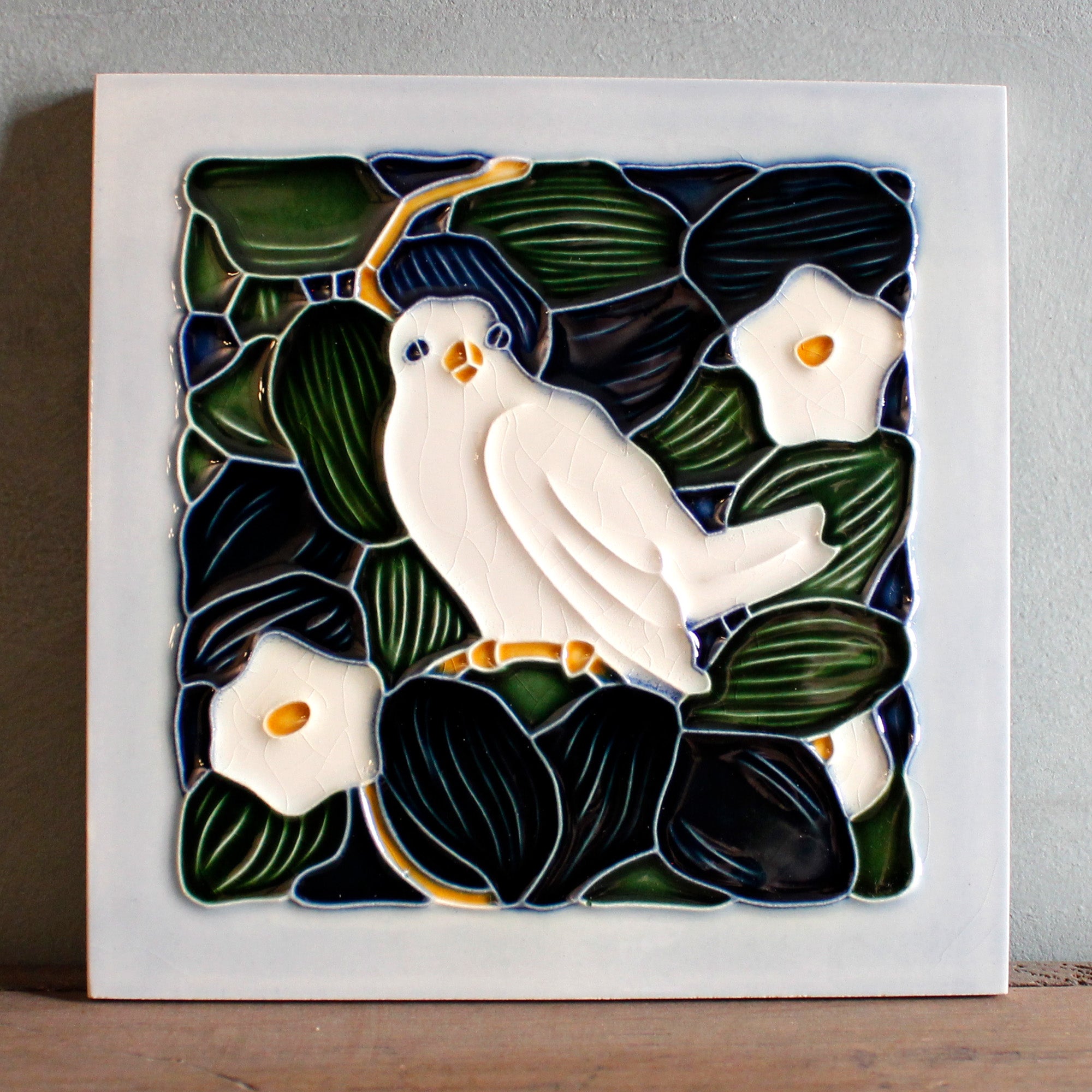 Dekoratīva keramikas flīze Putns