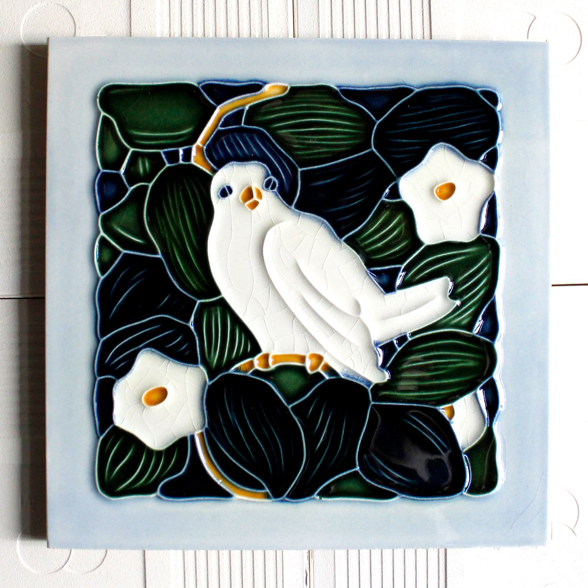 Dekoratīva keramikas flīze Putns