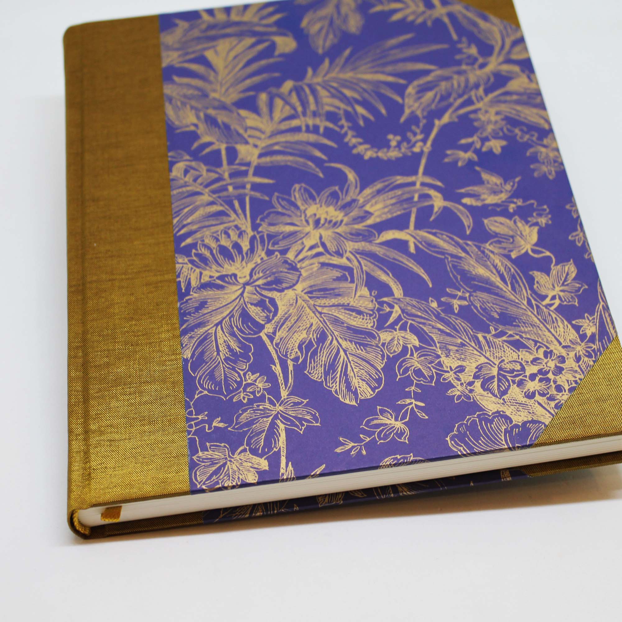 VINTAGE NOTEBOOK PURPLE AND GOLD