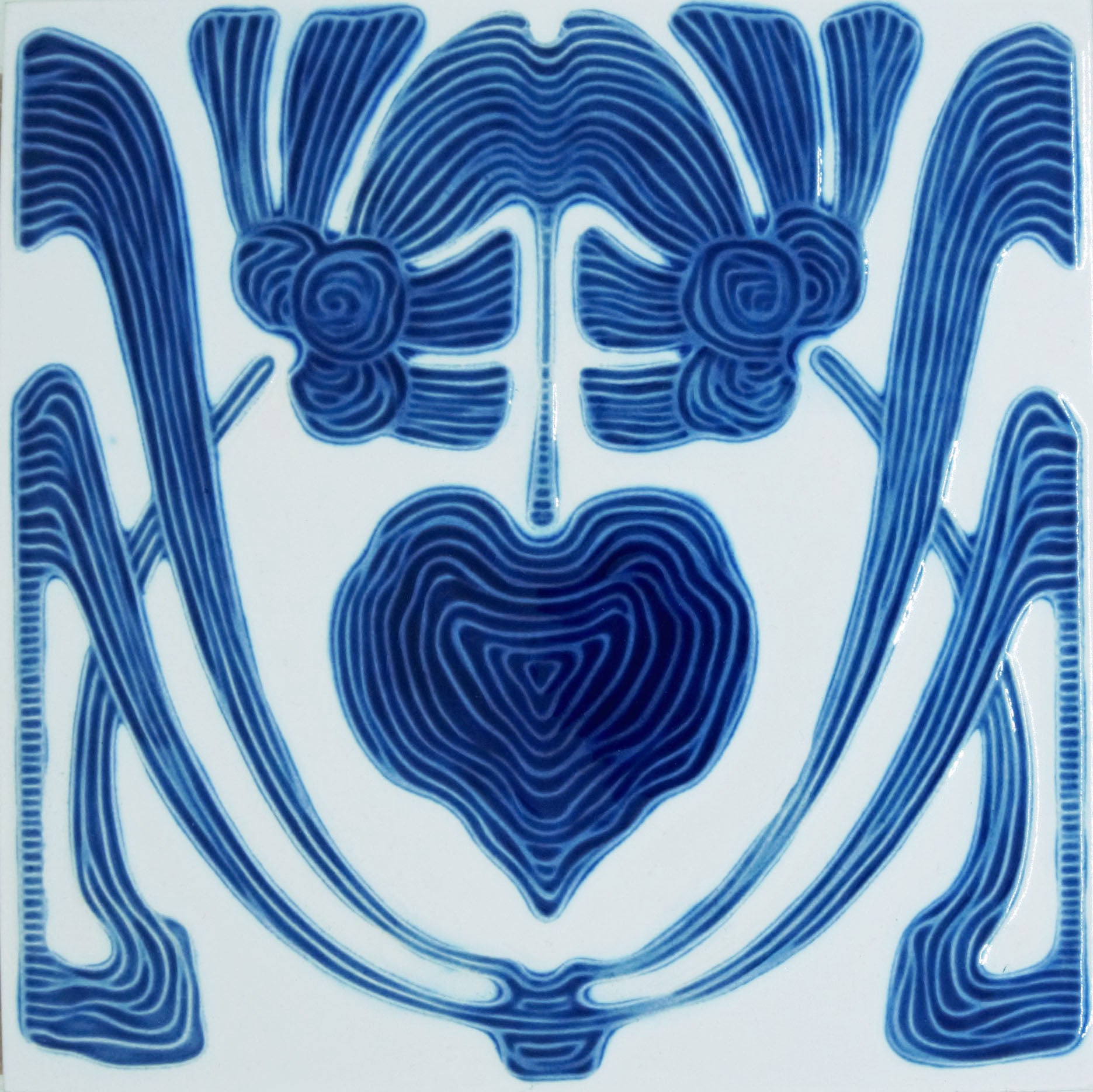 Dekoratīva keramikas flīze Zilā mistērija