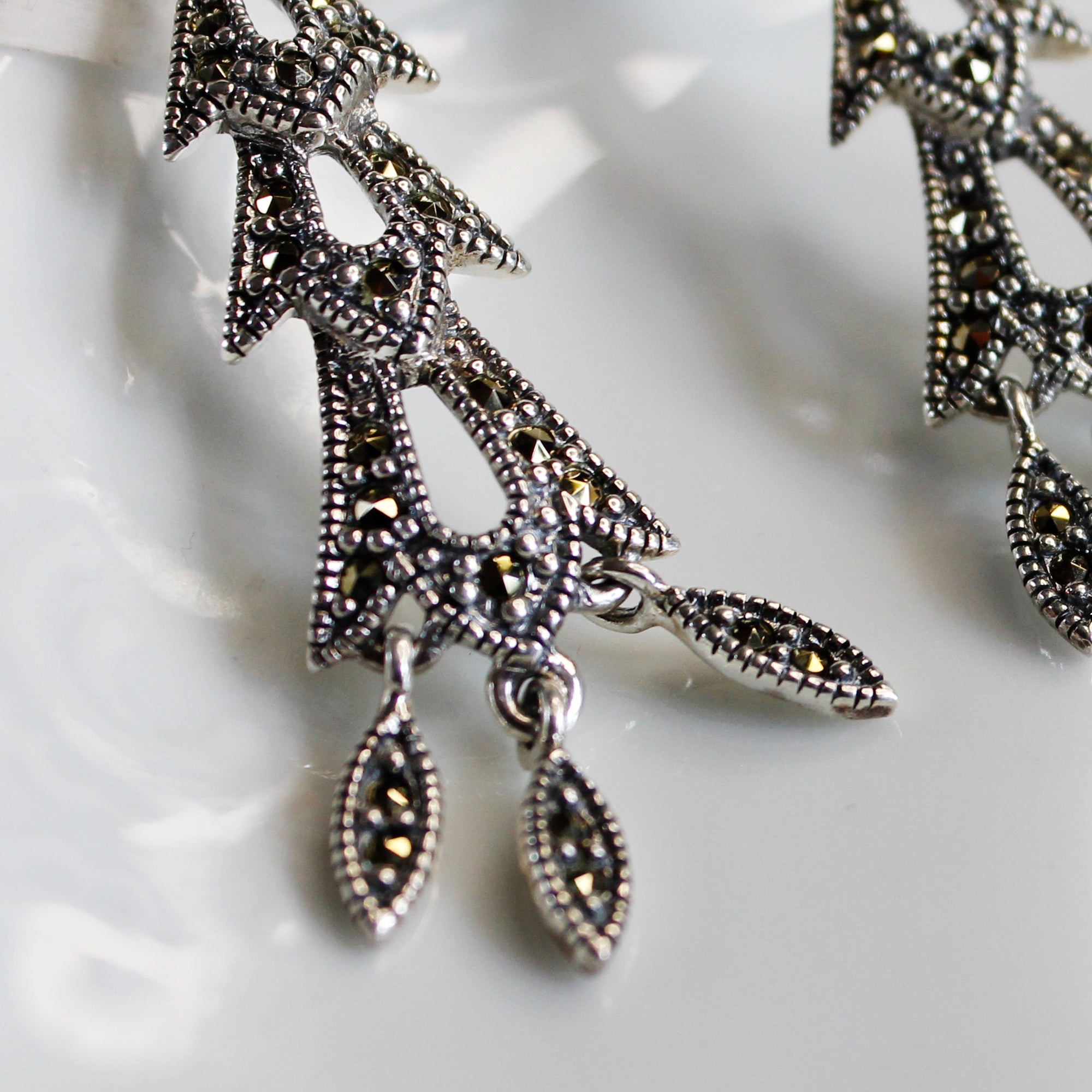 Art Deco style Silver Earrings