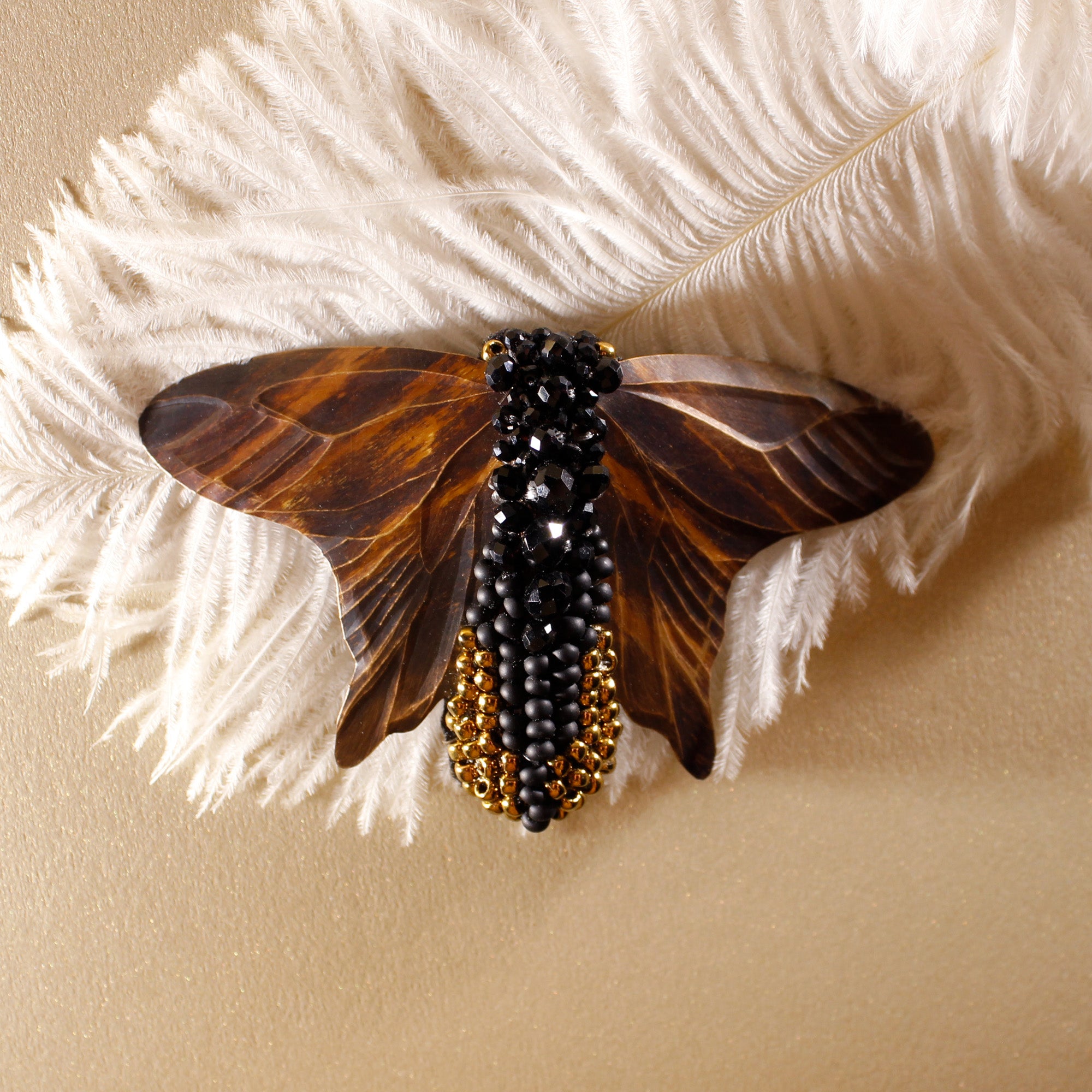 Copper Moth Brooch