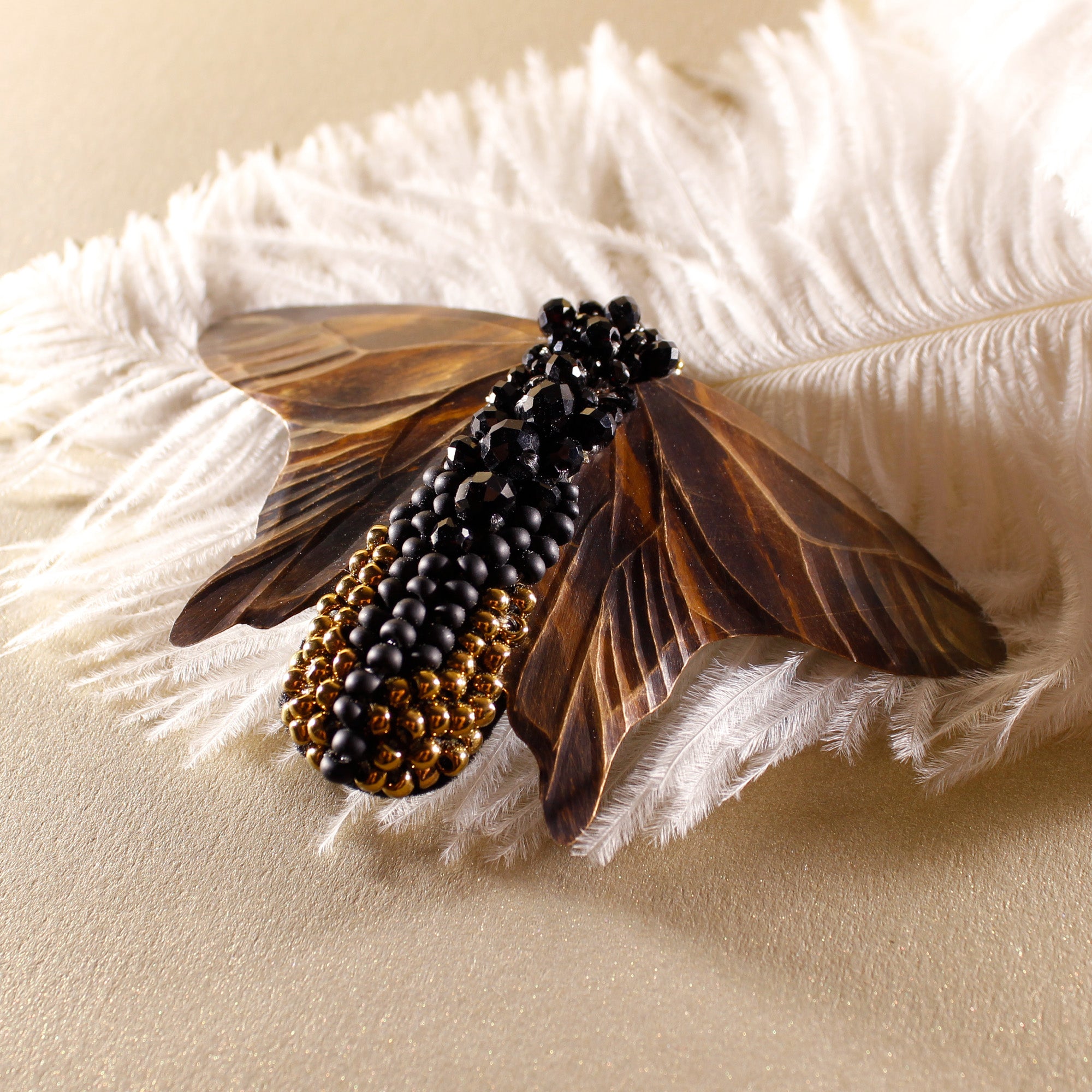 Copper Moth Brooch