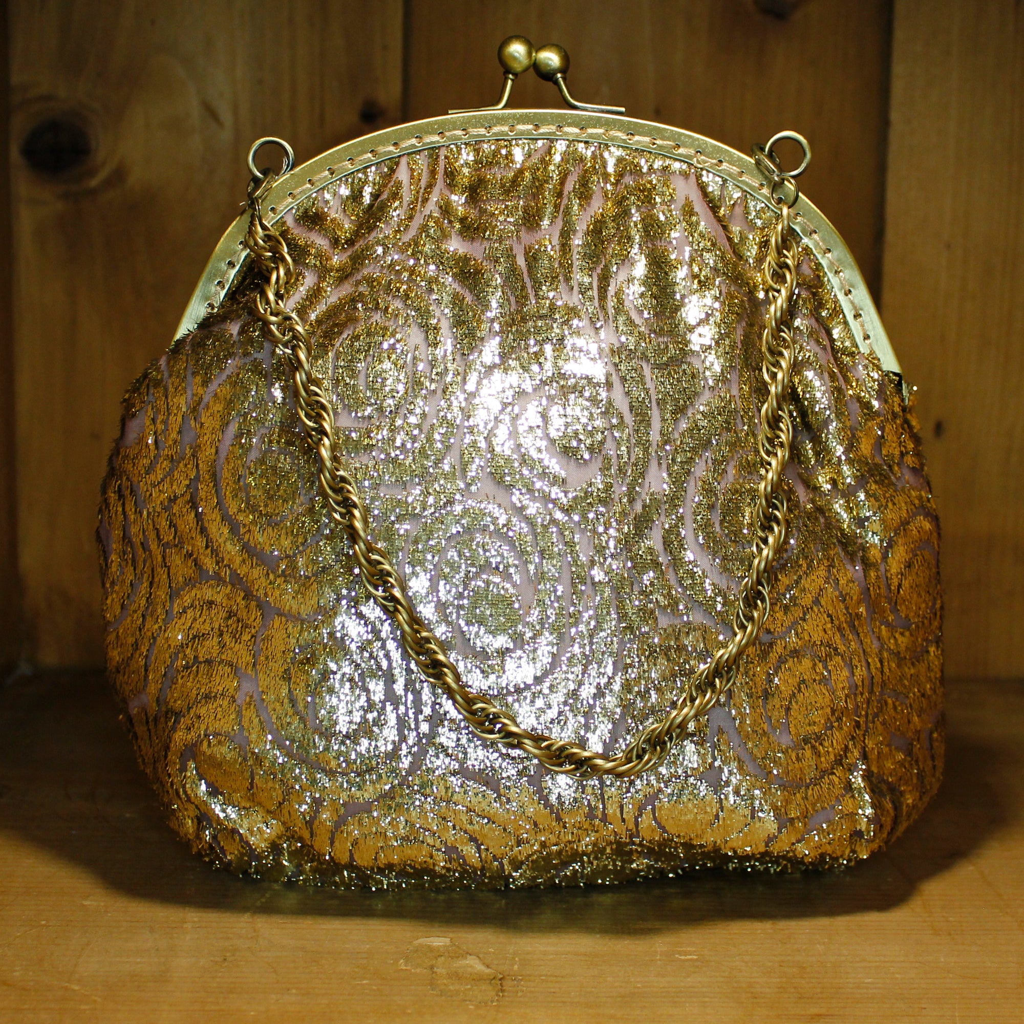 Art Nouveau Style Evening Bag - Gold