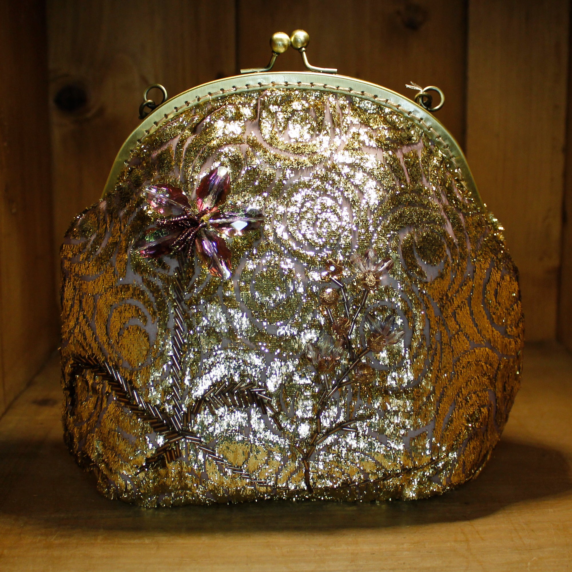 Art Nouveau Style Evening Bag - Gold