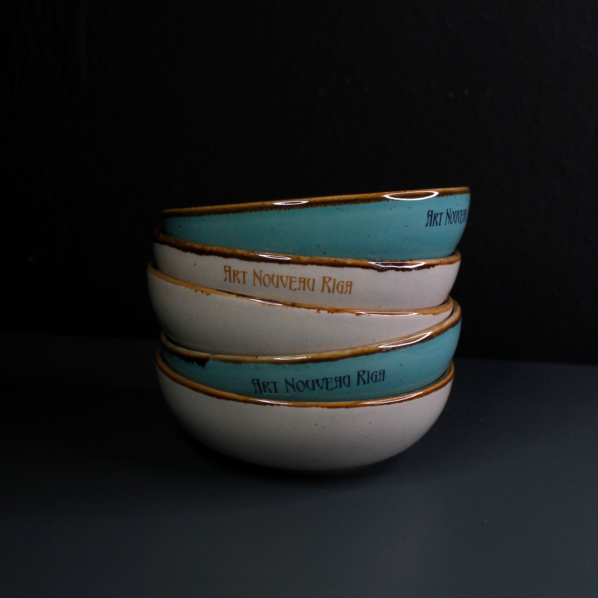 Tiny Ceramic Bowl - Roses Turquoise